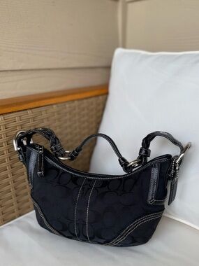 Coach soho signature jacquard small shoulder bag
